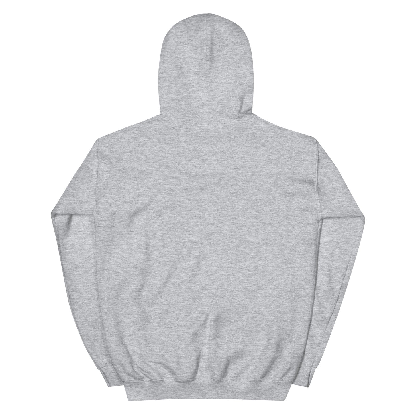 Back of Sport Grey hoodie by State Limit Apparel showing no graphic added.