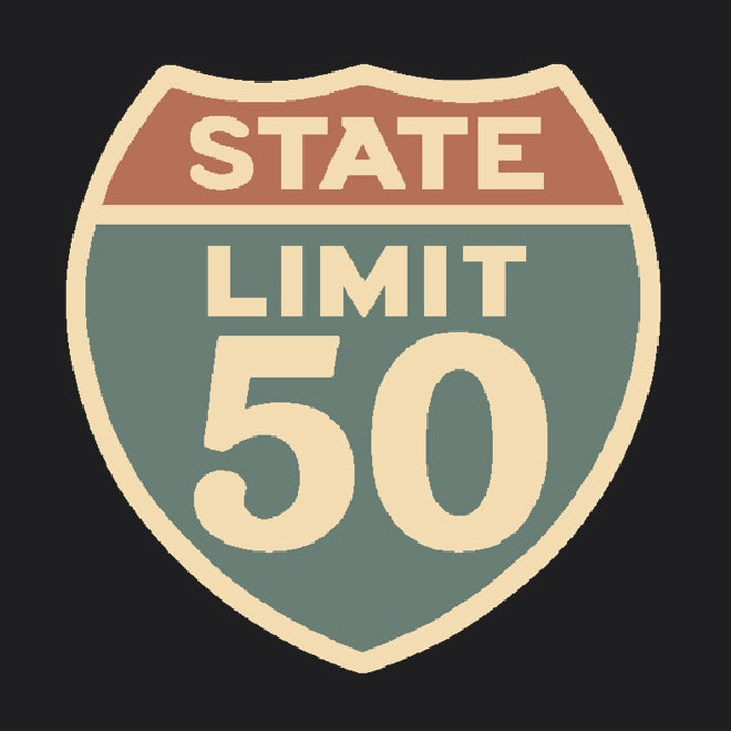 Retro 'Canadian Shield | On Guard for Thee' road sign graphic design by State Limit Apparel.