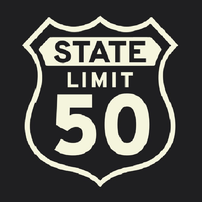 'Route 50 | Canadian Sovereignty' road sign graphic design by State Limit Apparel.