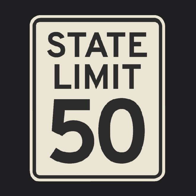 'State Limit | Keep Canada Canadian' road sign graphic design by State Limit Apparel.
