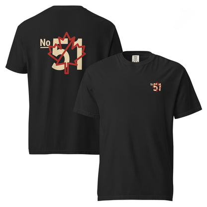 Black graphic t-shirt with a 'Game Off | Never the 51st State' baseball inspired design by State Limit Apparel.