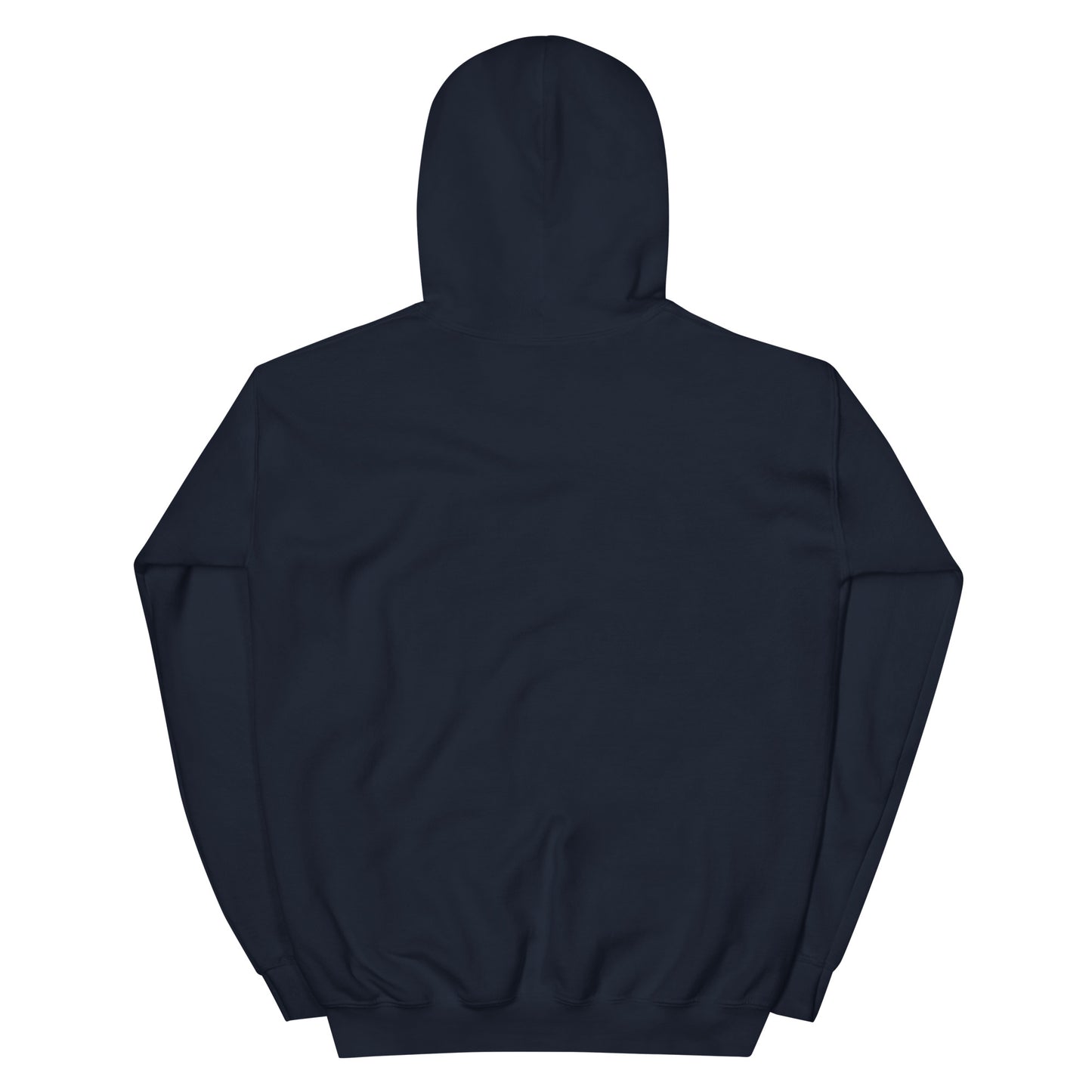 Navy blue hoodie by State Limit Apparel showing no graphic on the back.