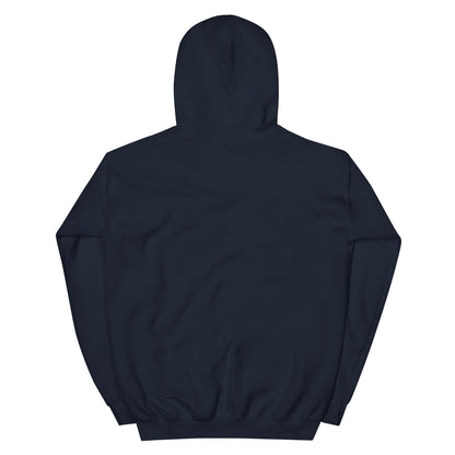 Navy blue hoodie by State Limit Apparel showing no graphic on the back.
